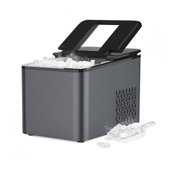 IKT Máquina de Gelo Automática Portátil até 12 kg de Gelo em 24h, 110V, Azul