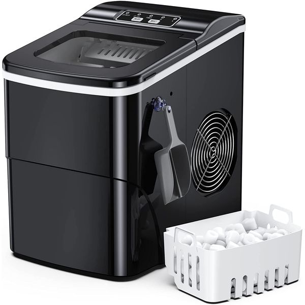 FZF Máquina de Gelo Automática Portátil, Produz 11 kg em 24h, 110V, Verde