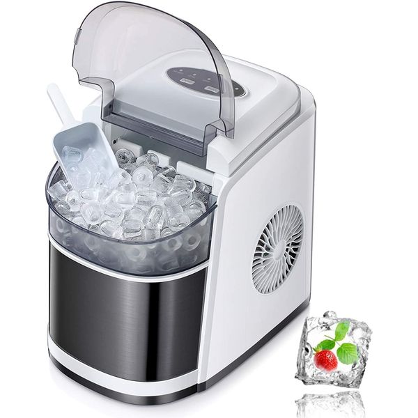 Antarctic Star Máquina de Gelo Automática Portátil até 11 kg de Gelo em 24h, 110V, Branca