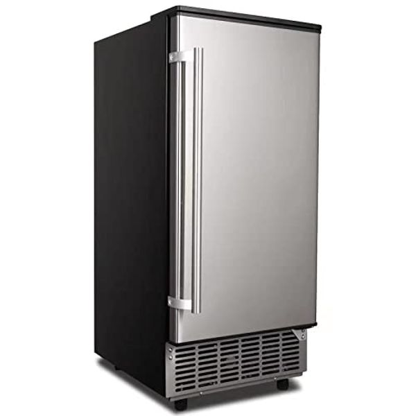 ADT Máquina de Gelo Automática Portátil até 11 kg de Gelo em 24h, 110V, Prata