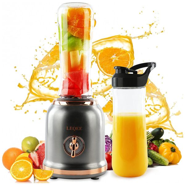 LEQEE Liquidificador para Vitaminas de 798 mL com 3 Velocidades, 300W, 110V, Cinza