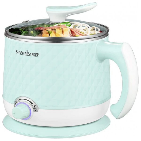 Panela Elétrica Multifuncional 2L, Aço Inoxidável, 600W, 110v, STARIVER S200, Azul