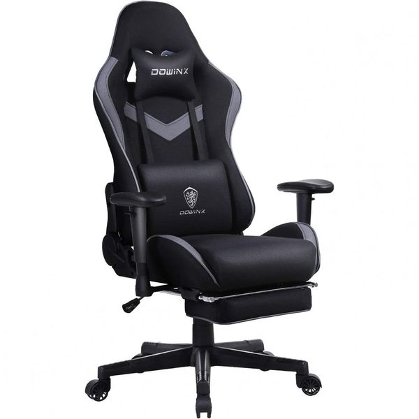 Dowinx Cadeira de Escritório Gamer Reclinável e Ergonômica com Apoio de Braço Ajustável, Azul