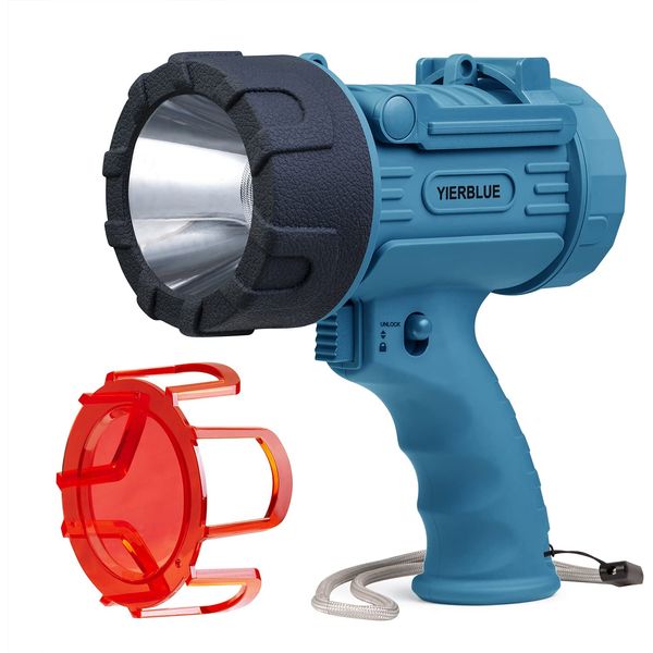 YIERBLUE Lanterna 1500LM com USB, 3 Modos de Luz, á Prova DÁgua IPX7, 18W, Azul