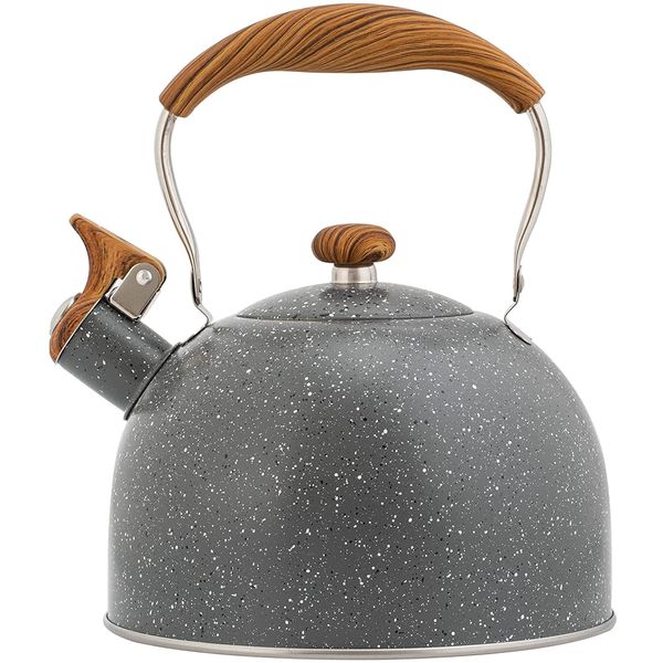 TEDSWAIT Chaleira de Chá 3.2L, com Apito, Aço Inoxidável, Azul Claro