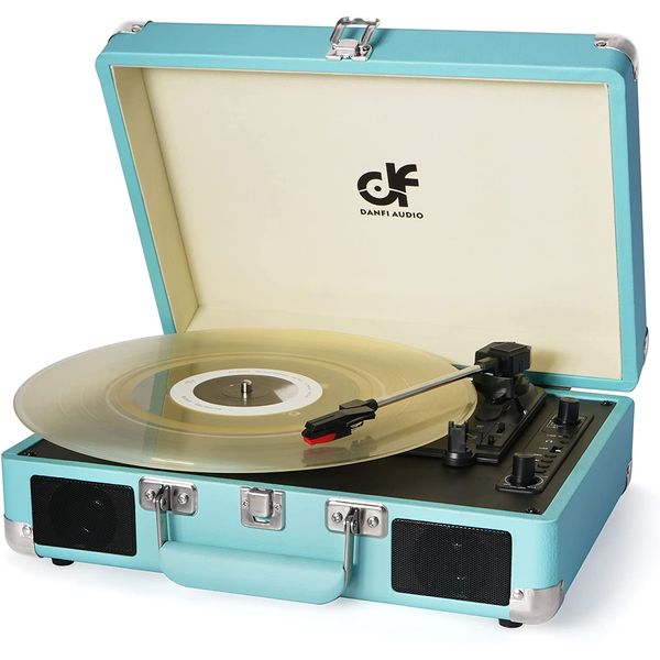DANFI AUDIO DF TE 012A Vitrola, Toca Discos 3 Velocidades, sem fio, c, USB e Bluetooth, 45 RPM, Rosa