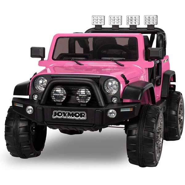 JOYMOR Carro Elétrico para Crianças 2 Assentos com Controle Remoto 2.4G, até 4 km, h, 12V, Rosa