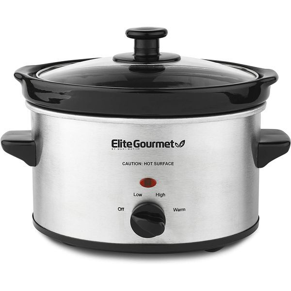 Elite Gourmet MST 275XS Panela Elétrica Antiaderente 2L Multifuncional com Controle de Temperatura, 110V, 120W