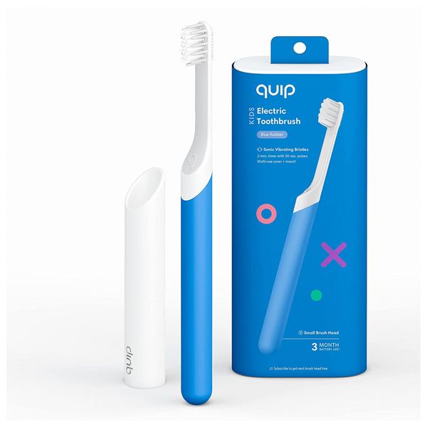 quip Escova de Dentes Elétrica Infantil Cerdas Macia e Cronomêtro, Roxa