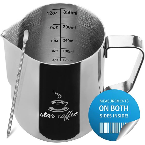 Star Coffee Jarra Leiteira Cremeira 580 mL Aço Inoxidável de Grau