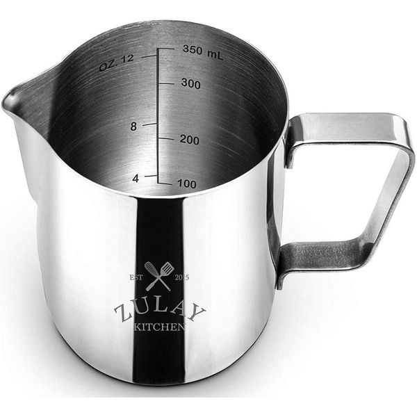 Zulay Kitchen Jarra Leiteira Cremeira 355 mL Aço Inoxidável de Grau