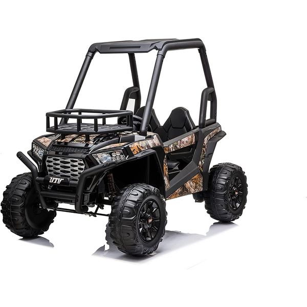 Freddo Carro, Carrinho Elétrico 1 Assento 12V, com Luzes de LED, MP3, Marrom