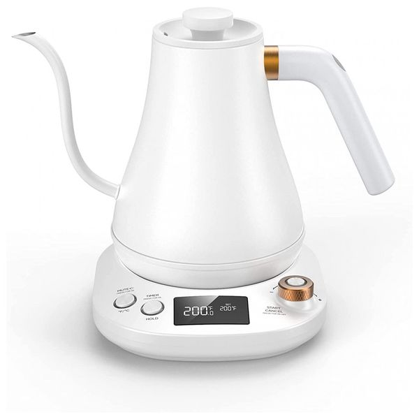 QCUQ Chaleira Elétrica 0.8L, Aço Inoxidável, 1200W, 110V, Preta