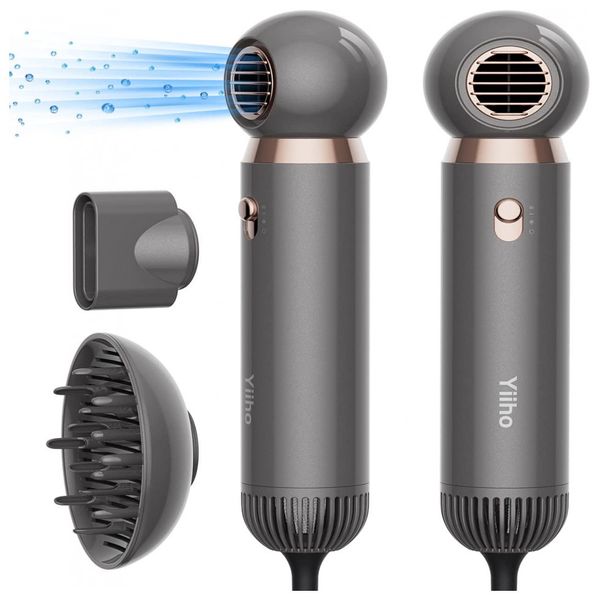 Yiiho Secador de Cabelo Profissional com 3 Modos de Velocidade e Aquecimento, 1800W, Rosa