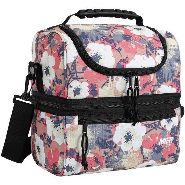 MIER Bolsa Térmica Portátil 15L, Mantém Quente, Frio Por até 5H, Rosa Claro