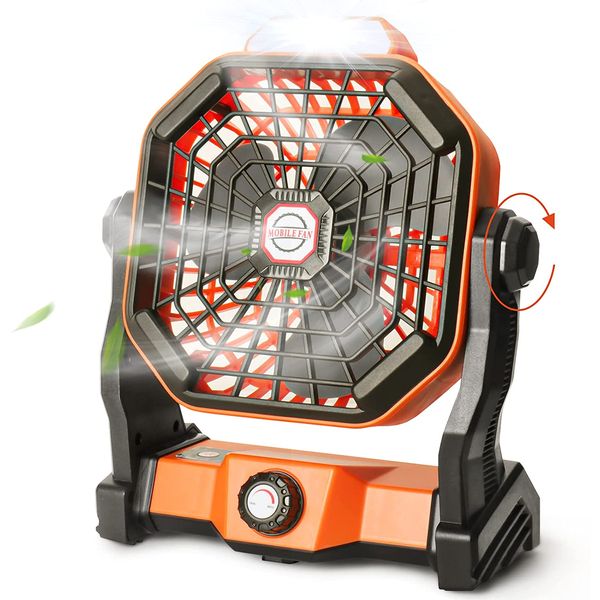 CONBOLA Ventilador Industrial, com 3 Velocidades, 110V, Laranja