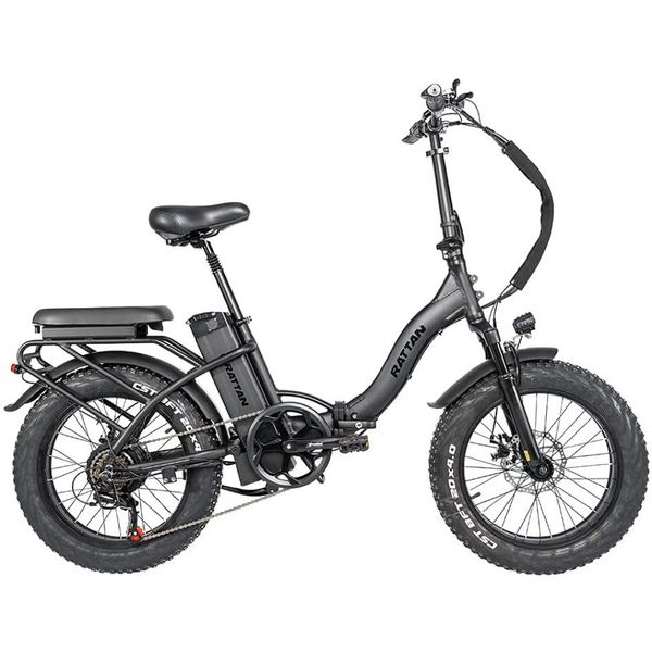 Rattan Bicicleta Elétrica Motorizada 7 Velocidades e 5 Modos, 500W, Laranja
