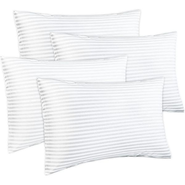 Luxury Travesseiros Queen Macios com Capa de Algodão Lavável, 76 x , 4 UN