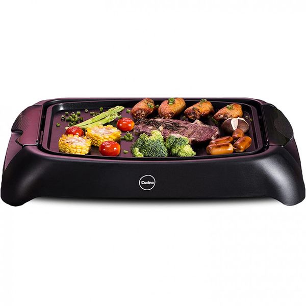 iCucina Sanduicheira Antiaderente com Tela LED, Aço Inoxidável, 1500W, 110V, Prata