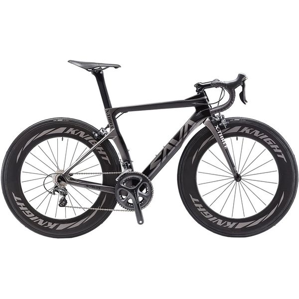 SAVADECK Bicicleta de Corrida c, Estrutura de Carbono, Conjunto de grupo Ultegra 8000 22 Vel, Pneu 25C e selim Fizik