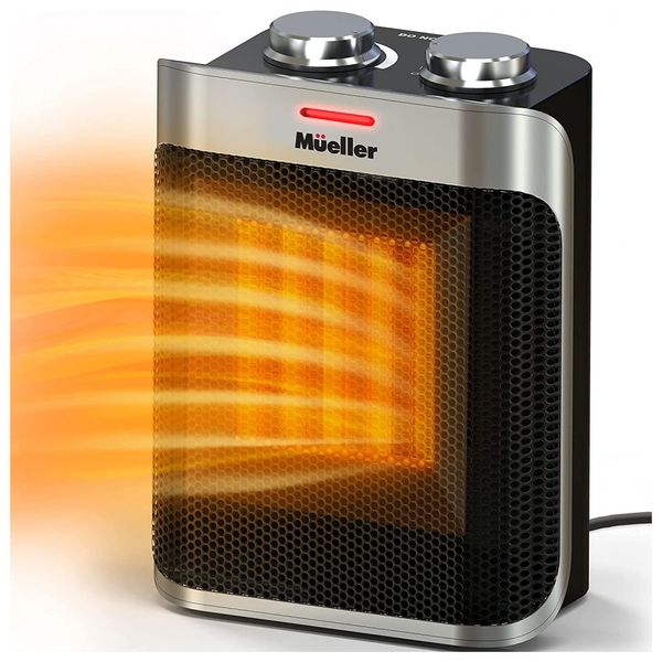 Aquecedor de Cerâmica Elétrico Portátil, 11 Congurarações, 1500W, 110v, MUELLER AUSTRIA MH700, Preto