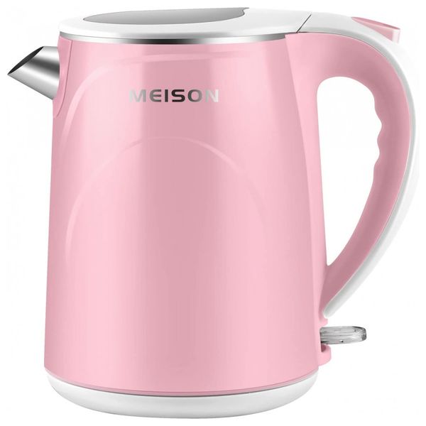Chaleira Elétrica 1.5L, Aço Inoxidável, com Desligamento Automático, 1200W, 110v, MEISON SYK 001, Rosa