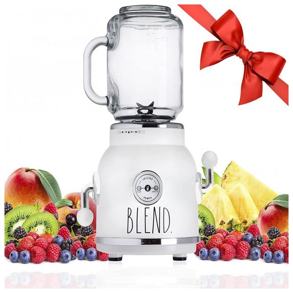 Liquidificador de Bancada 600mL com 6 Velocidades, 350W, 110v, RAE DUNN, Branco
