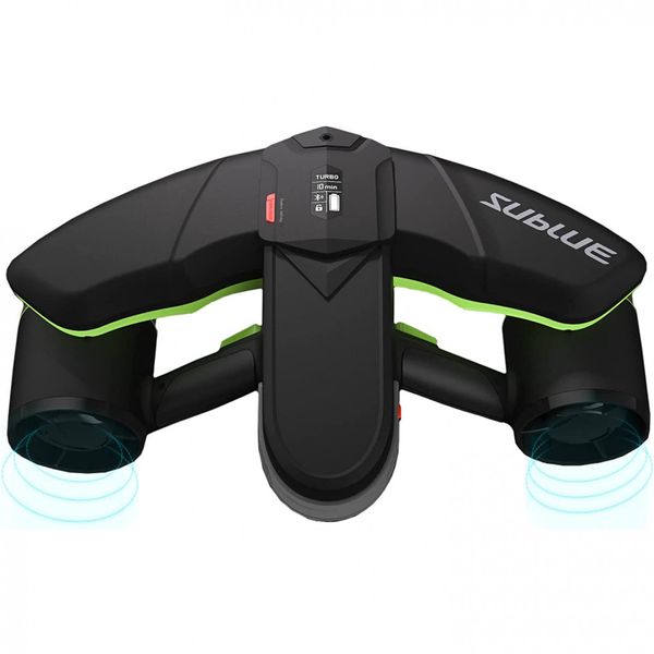 Scooter Propulsor Aquático Profissional de Mergulho com Suporte para Câmera, e, 110v, SUBLUE, Preto