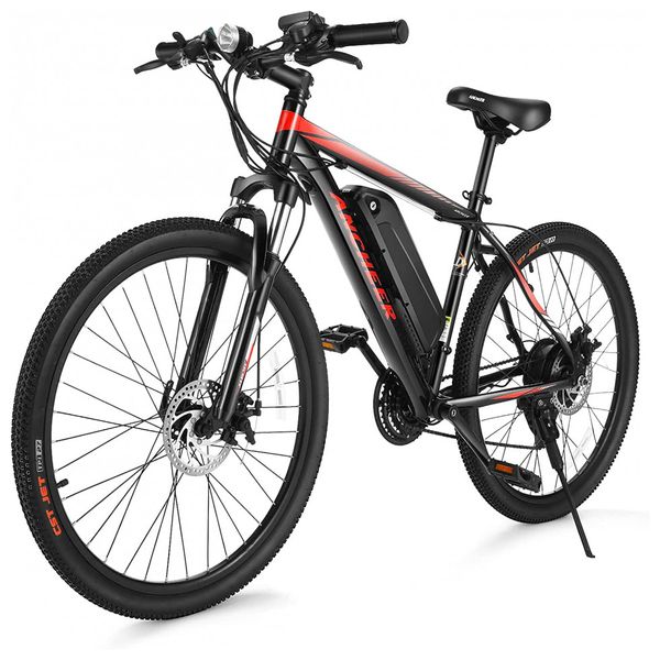 Bicicleta Elétrica Motorizada 21 Velocidades e 3 Modos, 350W, ANCHEER, Preto