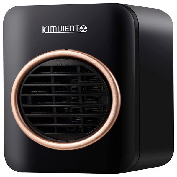 Aquecedor de Cerâmica Elétrico Portátil, 220W, 110v, KIMVIENTO, Preto