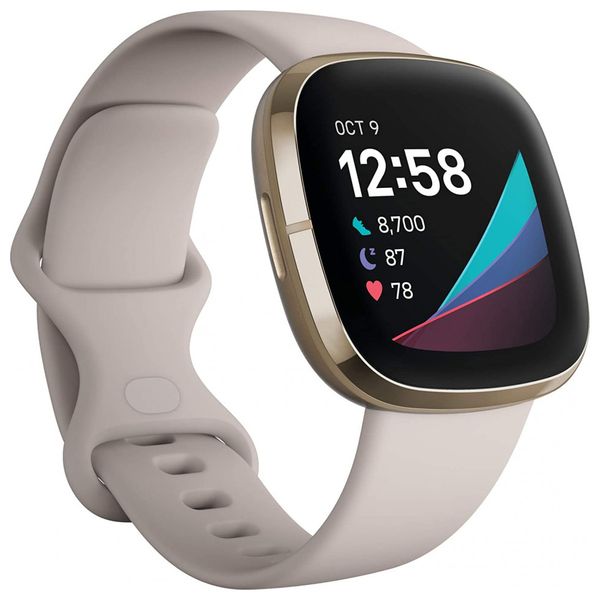 Relógio SmartWatch para Esportes com GPS Integrado e Monitoramento, FITBIT FB512GLWT, Branco