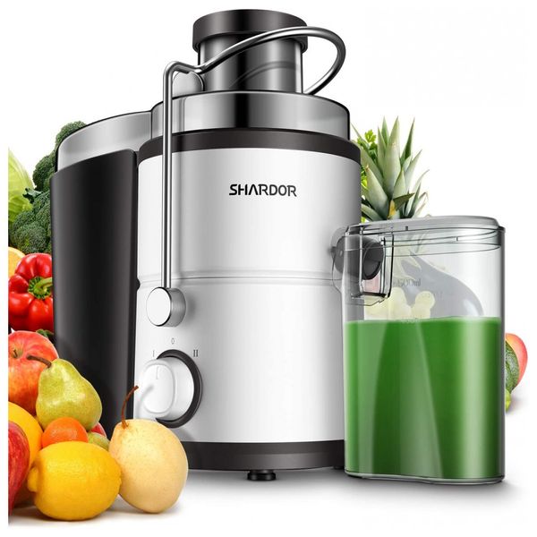 Centrifuga de Frutas 2 Velocidades, Aço Inoxidável, 400W, 110v, SHARDOR, Prateado