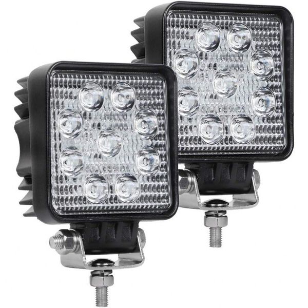 Farol LED Auxiliar para Carros 4X4, Impermeável, 54W, 12V 24V, 2 Peças, EXZEIT, Preto