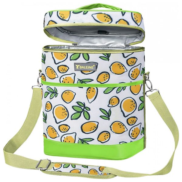 Bolsa Térmica Para Transporte de Vinhos até 4 Garrafas, lima, BALEINE, Verde lima