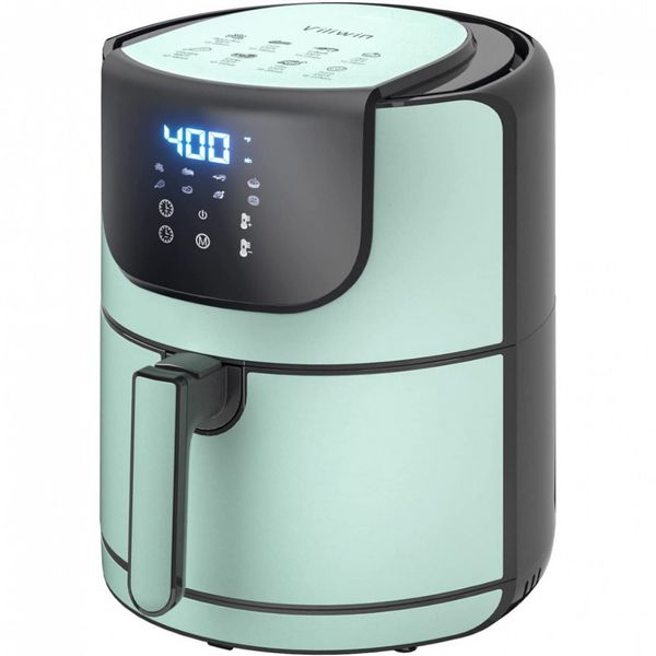 VILIWIN Fritadeira Elétrica sem óleo Air Fryer 5L, Aço Inoxidável, 1400W, 110V, Prata