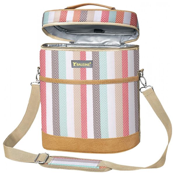 Bolsa Térmica Para Transporte de Vinhos até 6 Garrafas, BALEINE, Rosa