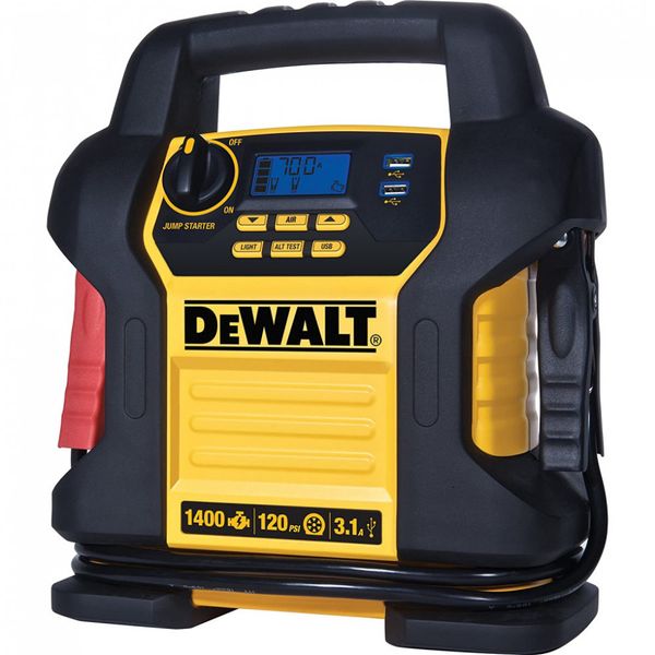 Bateria de Carro Auxiliar 1400 Picos , 7s Compressor de Ar 120 PSI, Portas USB 3.1A