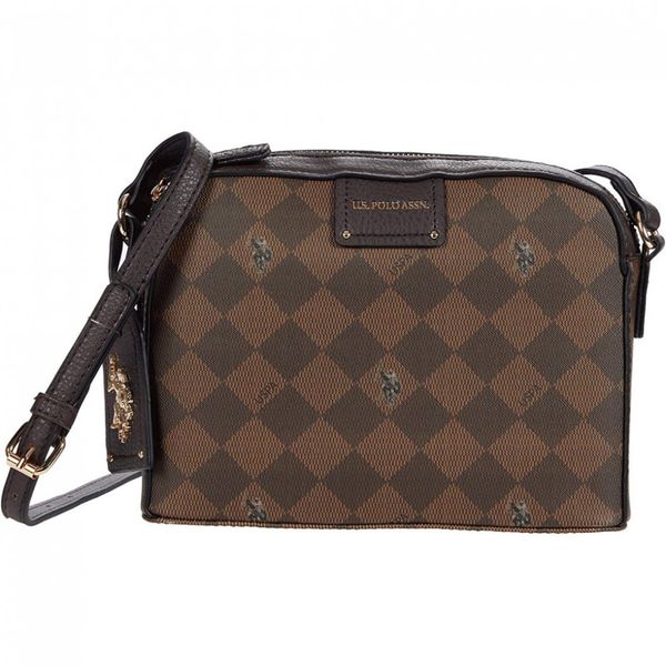U.S. POLO ASSN Bolsa Feminina de Ombro , Marrom