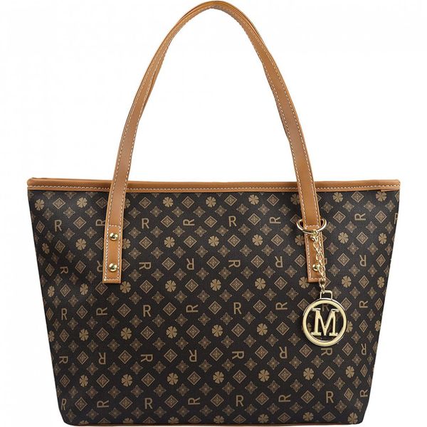 MICOM Bolsa Feminina de Ombro Casual de Couro Sintético, Marrom
