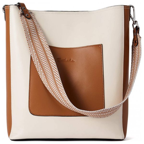 HOSTANTEN Bolsa Feminina de Couro Casual Crossbody, Preta