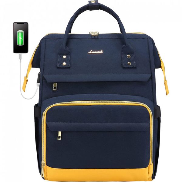 Lovelook Mochila Feminina para Laptop Anti Roubo, Preta