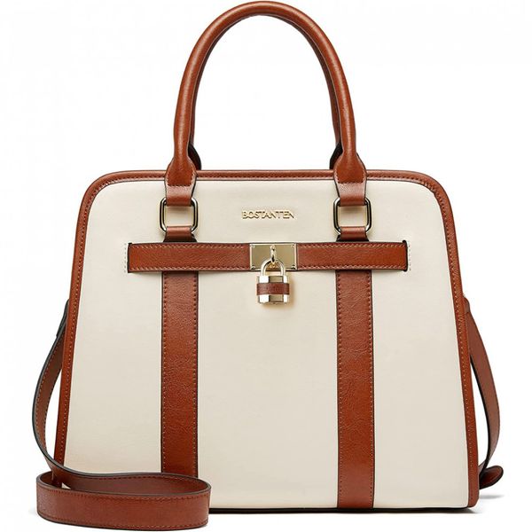 HOSTANTEN Bolsa Feminina de Ombro em Couro , Branco