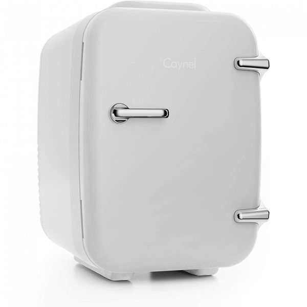 CAYNEL Mini Fridge Cooler and Warmer, 4Liter , 6Can Portable Compact Personal Fridge, AC, DC Thermoelectric System, 100 Freon Free Eco Friendly for