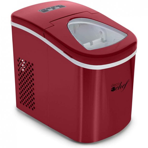 Maquina de Gelo Automática Portátil até 11 kg de Gelo em 24h, 110v, DECO GEAR DCIMRED, Vermelho