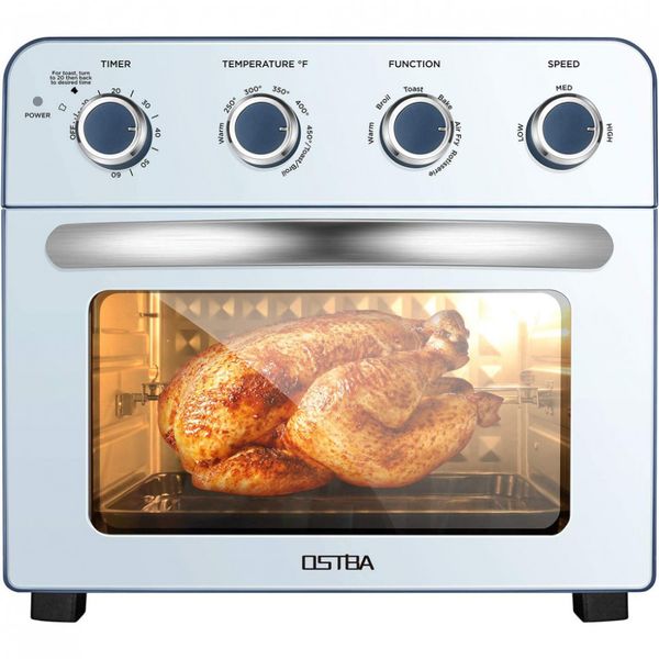 OSTBA Air Fryer Oven 1700W Air Fryer Toaster Oven Combo, 24QT, 23L Convection Toaster Oven for Air Fry, Toast, Broil, Bake and Rotisserie, Double