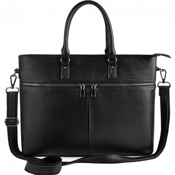 EDODAY Maleta, Bolsa de Couro Feminina P, Laptop até , Preta