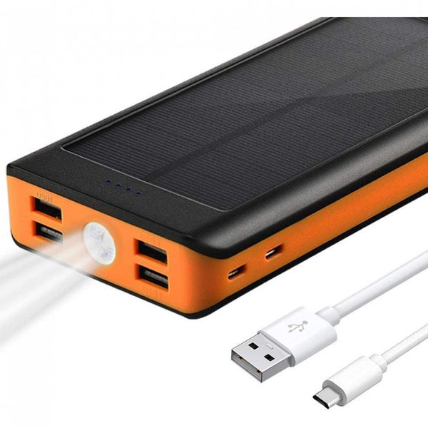 Powerbnak Solar Carregador 30000mAh LED Alta Performance Escritório Viagem