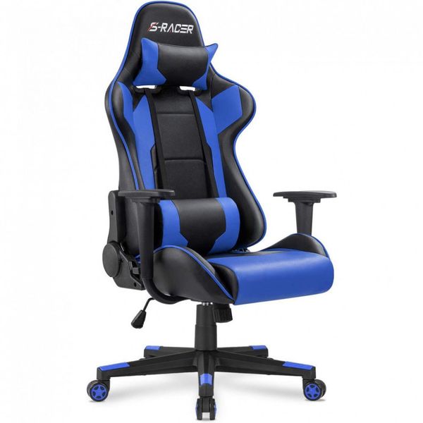 Homall Cadeira de Escritório Gamer Ergonômica e Ajustável com Apoio para Lombar, Rosa