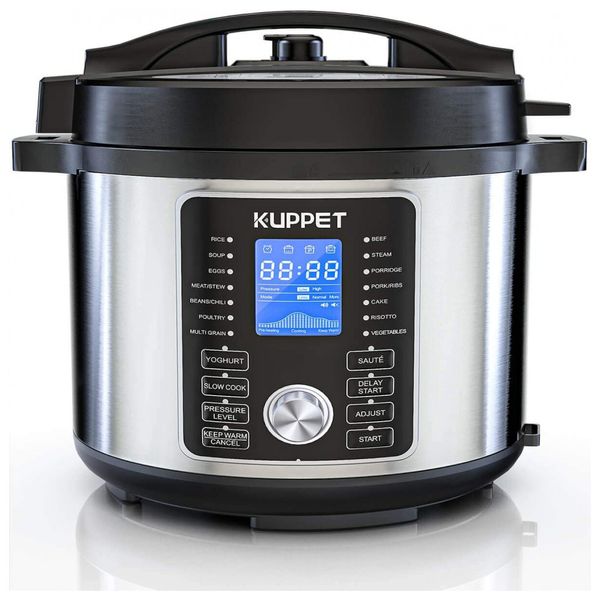 Panela de Pressão 17 em 1 Elétrica de 5.6L, Visor LCD, KUPPET, Preto