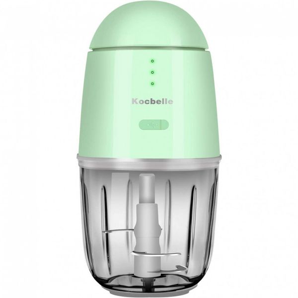 Kocbelle Mini Processador de Alimentos, Pote de Vidro de 295 mL, 150W, Verde